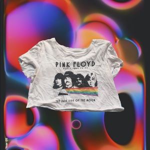 90s cropped band tee
